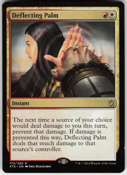 Deflecting Palm 173 Rare Khans of Tarkir Magic: The Gathering Lightly Played - Image 1