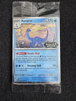 Aurorus Promo Card Cosmo Holo Pokemon Perfect Order Stamped 024/088 Barnes Noble - Image 1
