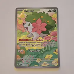 Pokemon Shaymin 185/182 Sv10 Destined Rivals Illustration Rare Holo 80HP - Image 1