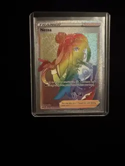 Pokemon TCG Nessa Trainer Vivid Voltage Rainbow Rare Card 196/185 NM Condition - Image 1