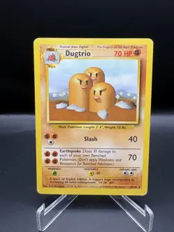 Pokemon TCG Dugtrio Base Set 19/102 Regular Unlimited Rare MP - Image 1