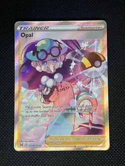 Pokemon Opal Trainer Supporter Full Art Ultra Rare TG28/30 Lost Origin Holo - Image 1