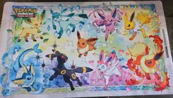 Pokemon Prismatic Evolutions - Eeveelutions Play Mat, New - Image 1