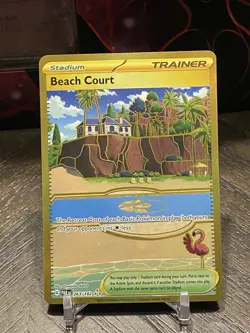 Beach Court 263/182 Hyper Rare Pokemon TCG SV04: Paradox Rift NM - Image 1