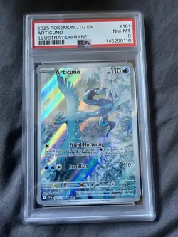 Pokemon Articuno Illustration Rare Holo 161/159 Sv09 Journey Together PSA 8 2025 - Image 1