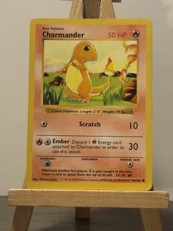 Charmander 46/102 Base Set Shadowless Pokemon Common - Image 1