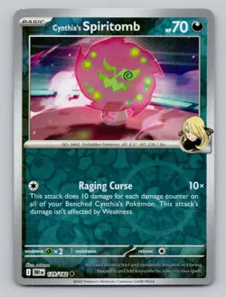 Reverse Holo Cynthia's Spiritomb 129/182 Uncommon Destined Rivals Pokemon - Image 1