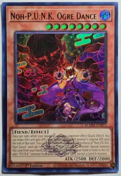 Yugioh NOH-P.U.N.K. Ogre Dance BLMM-EN075 Ultra Rare 1st Edition - Image 1