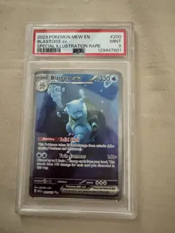 Pokemon Blastoise ex Scarlet & Violet 151 Special Illustration Rare PSA 9 Holo - Image 1