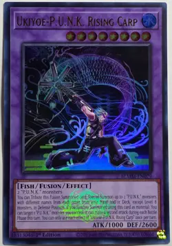 Yugioh Ukiyoe-P.U.N.K. Rising Carp BLMM-EN079 Ultra Rare 1st Edition - Image 1