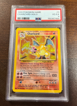 Charizard Holo Unlimited Pokemon PSA 4 VG-EX 1999 Base Set 4/102 - (D) #13A - Image 1