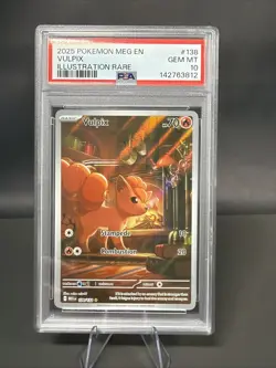 2025 POKEMON MEG EN-MEGA EVOLUTION ILLUSTRATION RARE #138 VULPIX PSA 10 - Image 1
