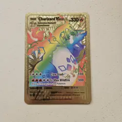 Pokemon TCG Charizard Vmax Gold Plated 074/073 HP 330 Rainbow - Super Rare 2020 - Image 1