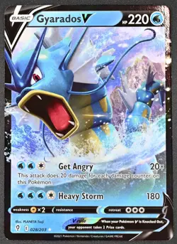 Gyarados V 028/203 Pokemon TCG Sword & Shield SWSH07: Evolving Skies NM - Image 1