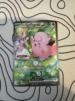 Pokemon Lillie's Clefairy EX SIR Full Art Holo 184/159 Sv09 Journey Together - Image 1