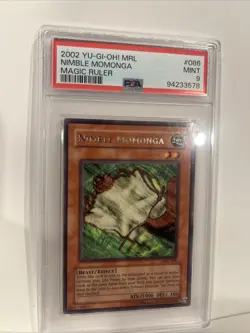 2002 YU-GI-Oh! Magic Ruler MRL-086 Nimble Momonga-PSA 9 MINT-Rare-POP 3 - Image 3