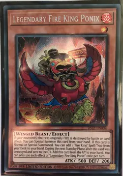 Yu-Gi-Oh! TCG Legendary Fire King Ponix 25LP-EN004 Secret Rare Limited Ed NM - Image 1