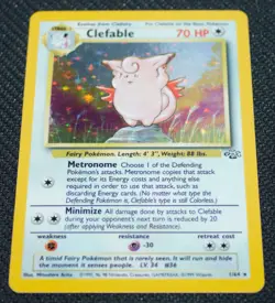 Clefable 1/64 Holo Rare Unlimited Jungle Set 1999 - Pokemon Card TCG (NM) - Image 3