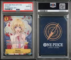 2025 ONE PIECE OP13 110 CARRYING ON HIS WILL STUSSY ALT ART PSA 10 GEM MINT - Image 3