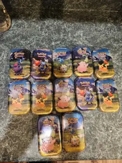Pokemon TCG Mega Evolution Ascended Heros Sealed Newi Tins Lot of 12 = 24 Packs - Image 1