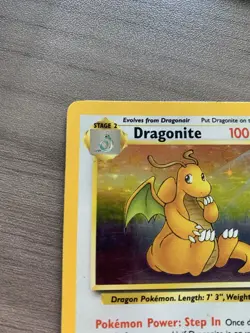 Pokemon TCG Dragonite Fossil Holo Unlimited Rare Card 4/62 Vintage WOTC - Image 3