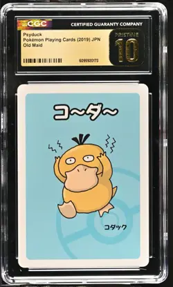 CGC PRISTINE 10 PSYDUCK OLD MAID PLAYING CARDS 2019 JAPANESE POKEMON CARD - Image 1