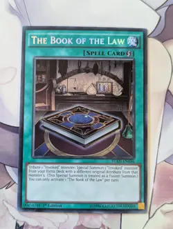 FUEN-EN036 THE BOOK OF THE LAW SECRET RARE 1ST EDITION YuGiOh CARD - Image 1