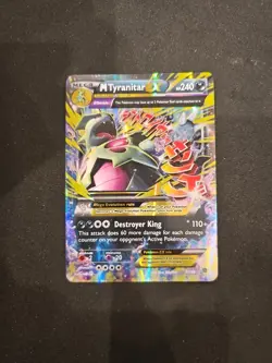 Pokemon M Tyranitar EX Card 43/98 XY-Ancient Origins Ultra Holo Rare - Image 1