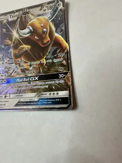 Pokemon Card Tauros GX 100/149 Sun & Moon Base Holo Ultra Rare - See Photos! - Image 2