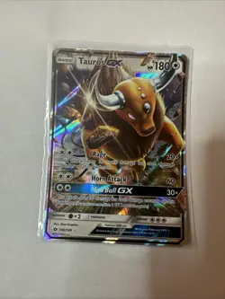 Pokemon Card Tauros GX 100/149 Sun & Moon Base Holo Ultra Rare - See Photos! - Image 3