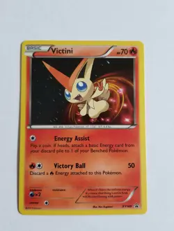 VICTINI XY189 Cosmos Holofoil Promo Mythical Collection Pokemon Card Near Mint - Image 1