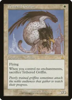 Tethered Griffin Urza's Destiny Rare NM Magic: The Gathering 21 Normal - Image 1