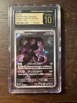 🔥CGC 10 PRISTINE Mewtwo 183/165 HOLO ART RARE 151 Japanese Pokemon Card Batman - Image 1