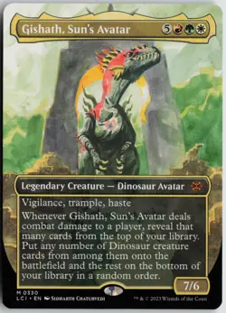 Gishath, Sun's Avatar (Borderless) M The Lost Caverns of Ixalan 330 Near Mint - Image 1