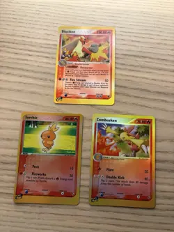 Blaziken Reverse Holo 3/109 EX Ruby Sapphire Pokemon Card W/ Combusken & Torchic - Image 1