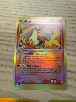 Blaziken Reverse Holo 3/109 EX Ruby Sapphire Pokemon Card W/ Combusken & Torchic - Image 2