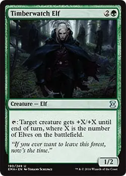MTG MAGIC THE GATHERING - TIMBERWATCH ELF - ETERNAL MASTERS - NEAR MINT! - Image 1