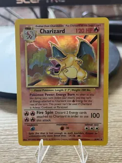 *Excellent* Base Set Charizard 4/102 Holo Vintage WOTC Pokemon Card - Image 1