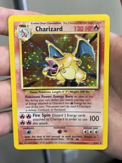 *Excellent* Base Set Charizard 4/102 Holo Vintage WOTC Pokemon Card - Image 2