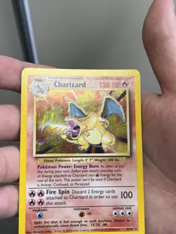 *Excellent* Base Set Charizard 4/102 Holo Vintage WOTC Pokemon Card - Image 3
