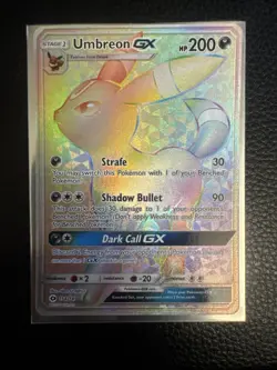 Umbreon GX 154/149 Sun & Moon Base Set 2017 Secret Rainbow Pokemon Card TCG - Image 1