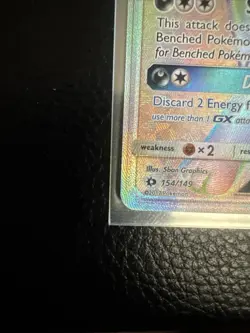 Umbreon GX 154/149 Sun & Moon Base Set 2017 Secret Rainbow Pokemon Card TCG - Image 3