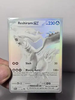 2025 Pokemon EN Trading Card White Flare Reshiram EX 173/086 Black White Rare NM - Image 2