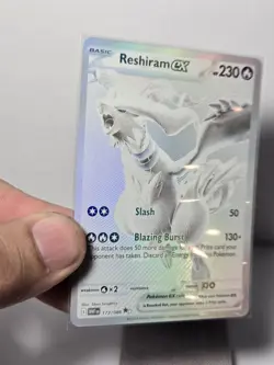 2025 Pokemon EN Trading Card White Flare Reshiram EX 173/086 Black White Rare NM - Image 4