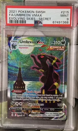 Umbreon Vmax 215 Psa 9 ENG Evolving Skies Pokemon Moonbreon Vmax - Image 1