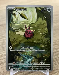 Pokemon TCG SV: Black Bolt Illustration Rare Venipede 132/086 IR English - Image 1