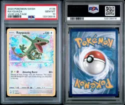 2020 POKEMON SWORD & SHIELD VIVID VOLTAGE #138 RAYQUAZA PSA 10 COSMO HOLO 🔥💎 - Image 2