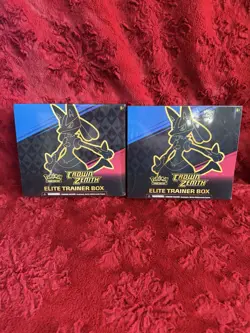 Crown Zenith Elite Trainer Box ETB -Sealed Lot of 2- Pokemon TCG Sword & Shield - Image 1