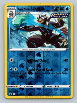 Pokemon Rapid Strike Urshifu SWSH06 044/198 Near Mint NM Reverse Holo - Image 1