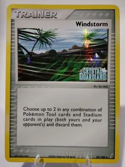 Windstorm - 85/100 - Pokemon Crystal Guardians Reverse Holo Card NM - Image 1
